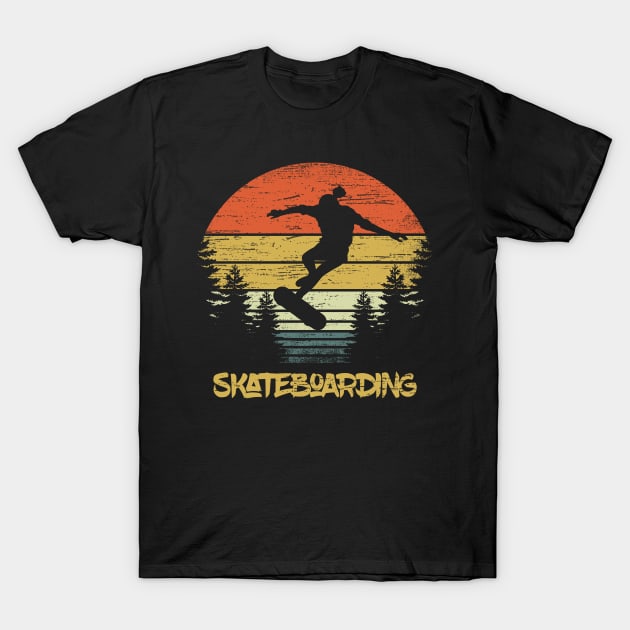 Vintage Skateboarding Apparel Skate Cloathing T-Shirt by RK Design